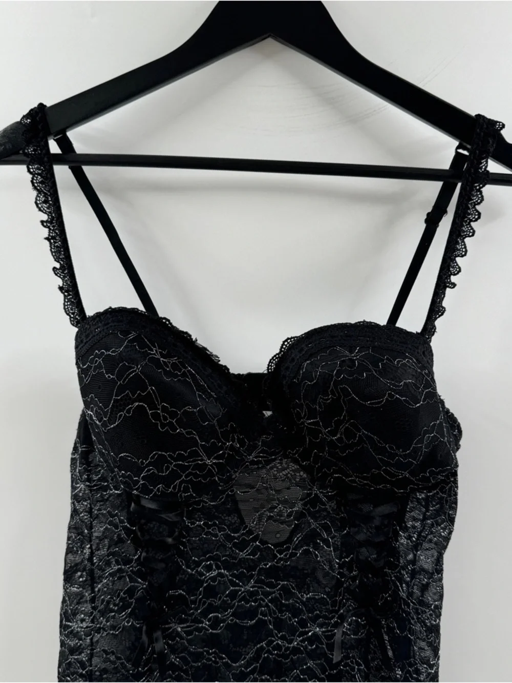 Cassandra Intimates Black Lace Fitted Dress – Women’s Large - Picture 2 of 9